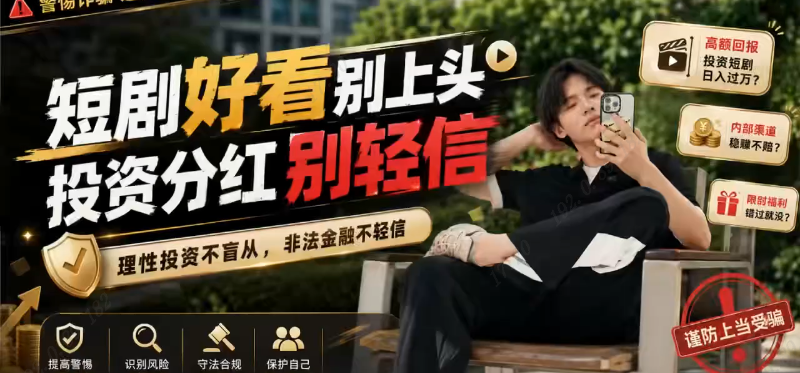 短剧好看别上头，投资分红别轻信